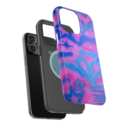 MagSafe "blue camo" airbrush iPhone case