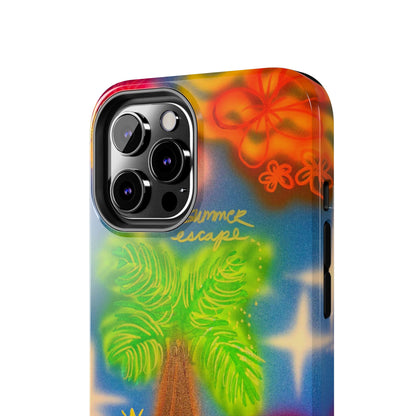 "neon blue palms" airbrush iPhone case