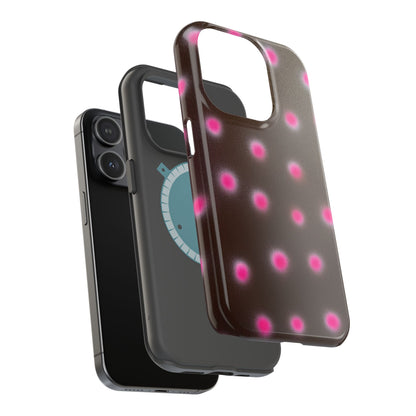 MagSafe "cherry mocha polka dot" airbrush iPhone case
