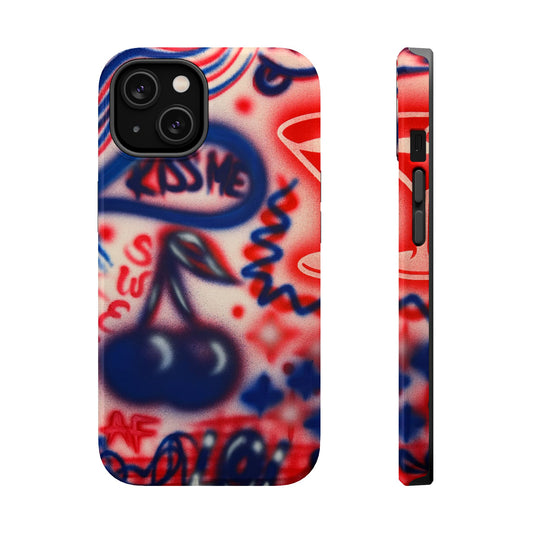 MagSafe „Kiss me“ Airbrush iPhone-Hülle