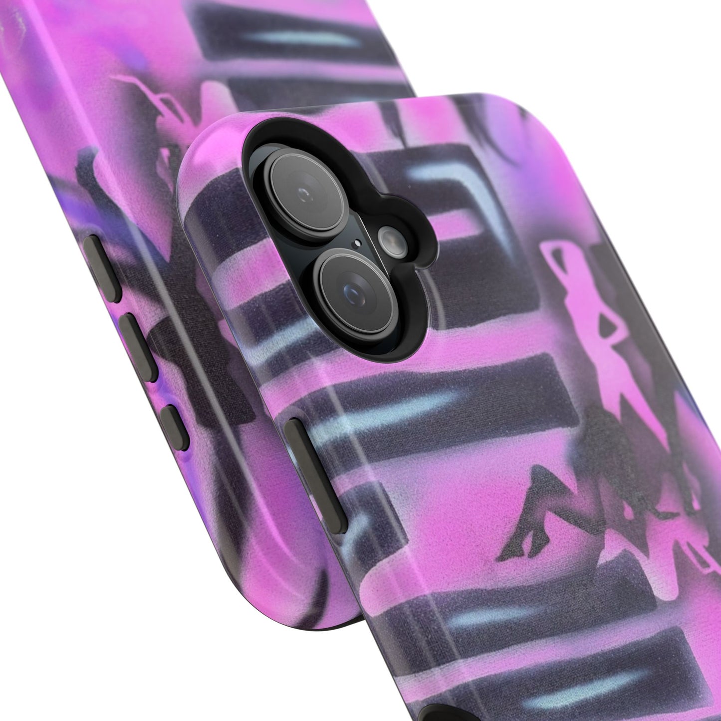 MagSafe "neon nights" airbrush iPhone case