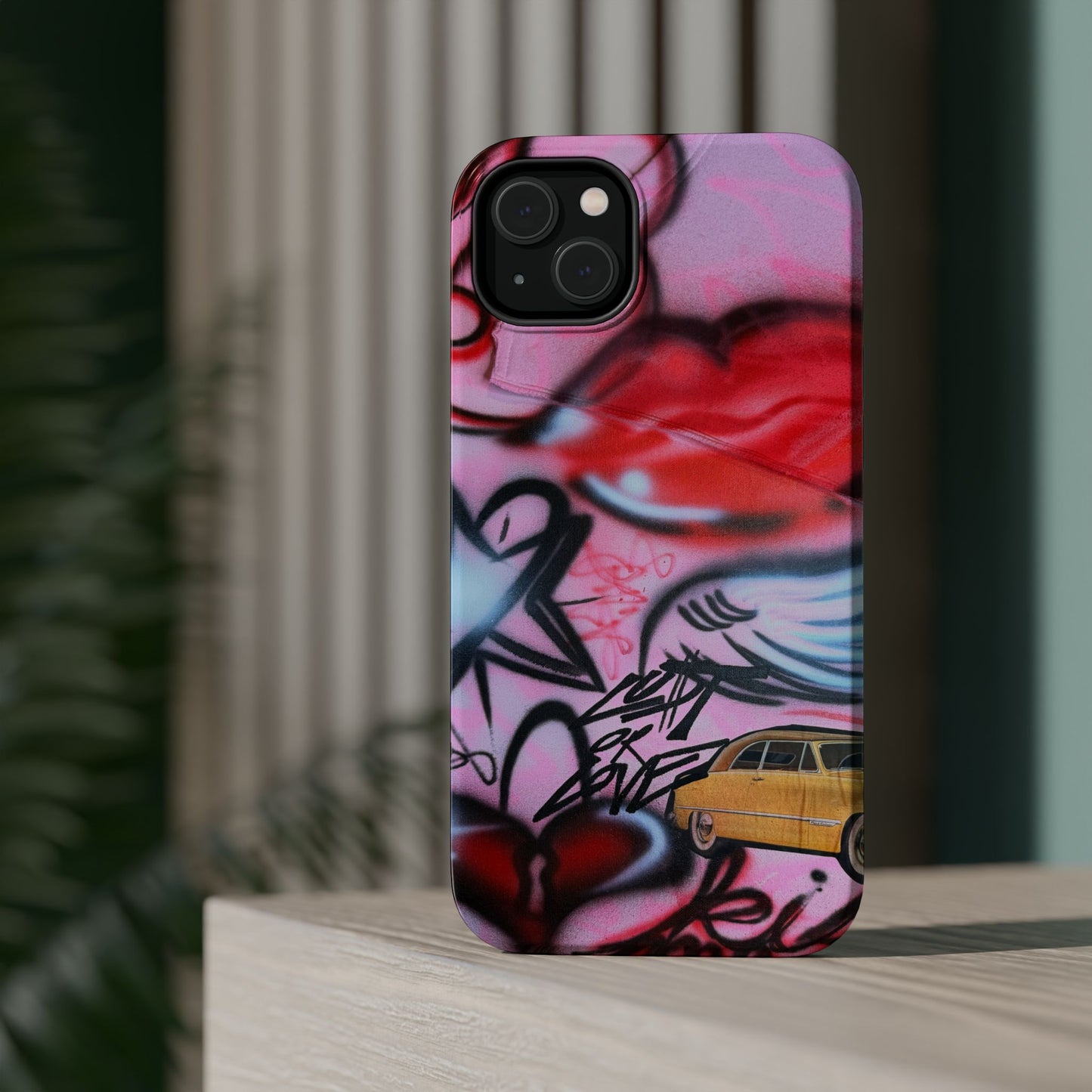 MagSafe "lust or love" airbrush iPhone case