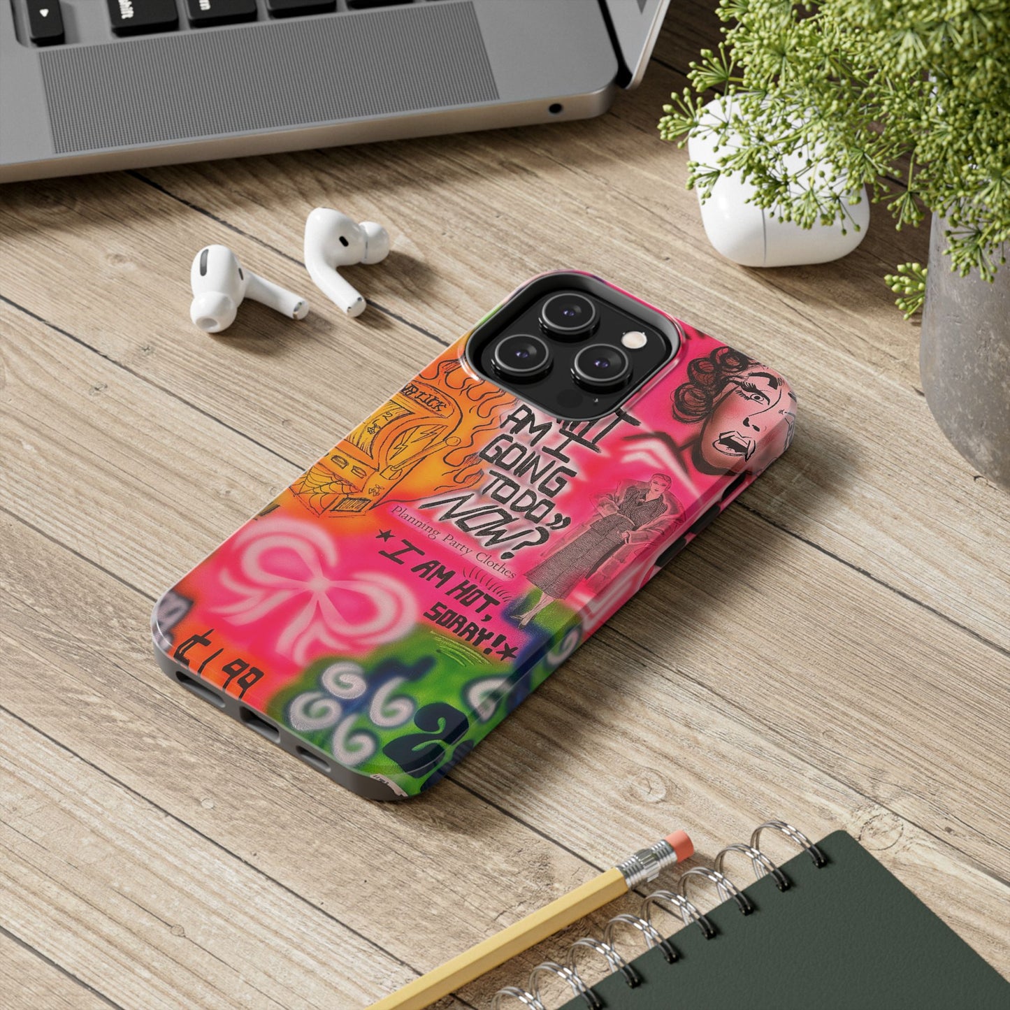 "out of luck" airbrush iPhone case