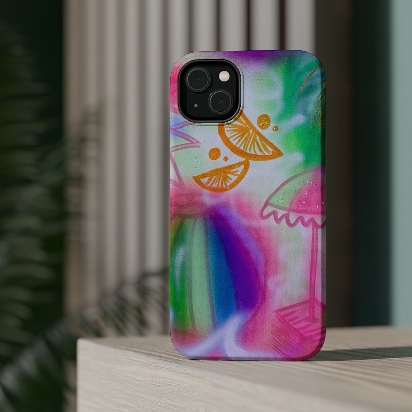 MagSafe "on the beach" airbrush iPhone case