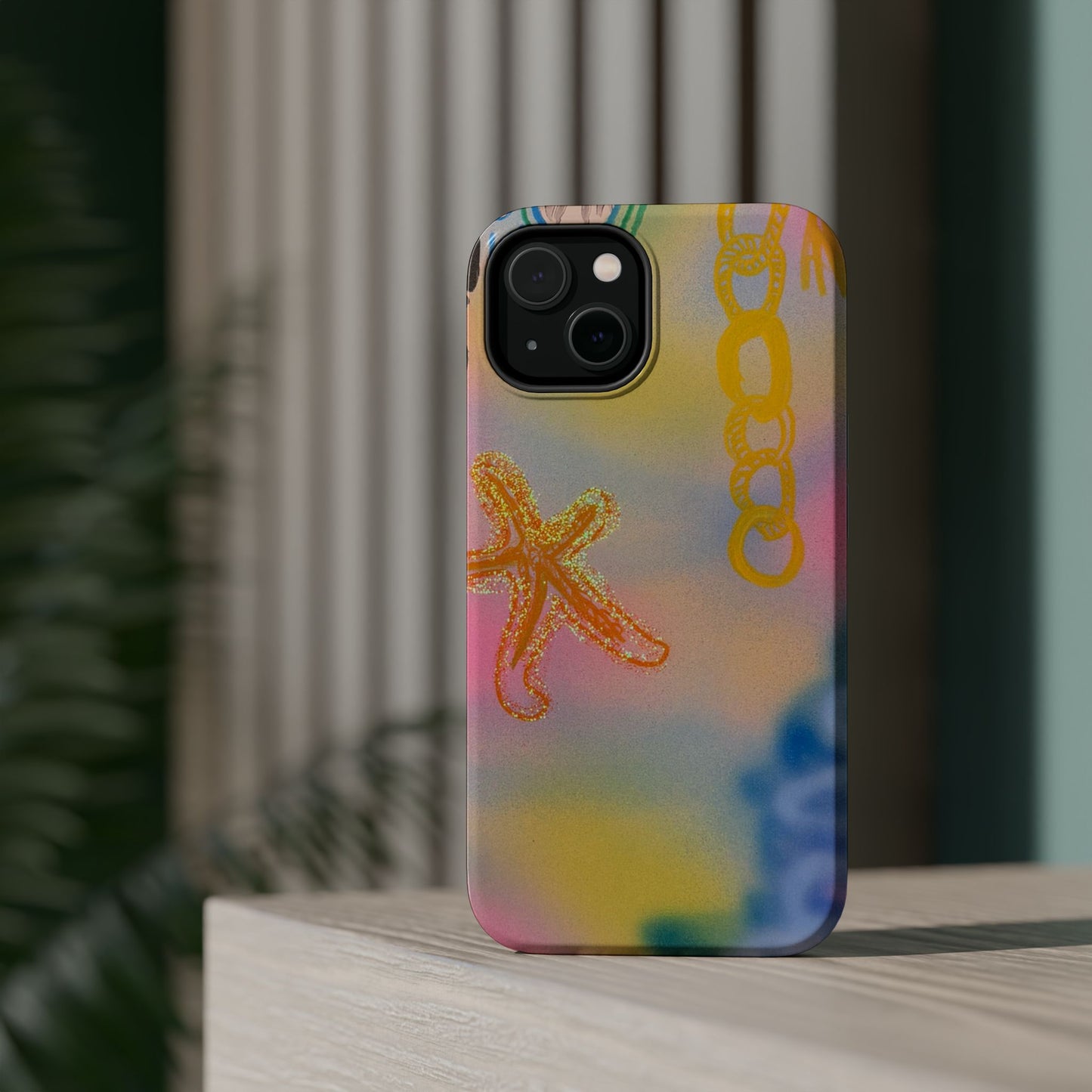 MagSafe "sweet starfish" airbrush iPhone case