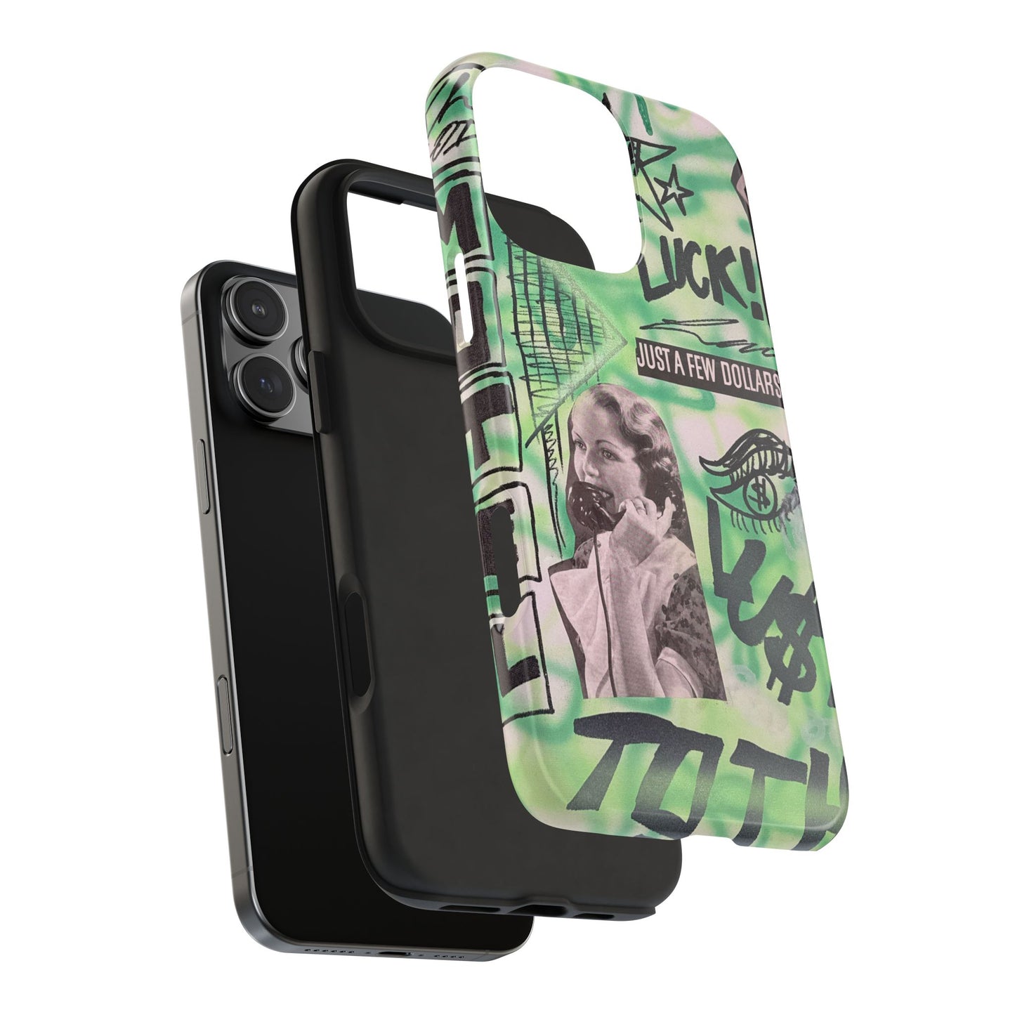 "lust over luck" airbrush iPhone case