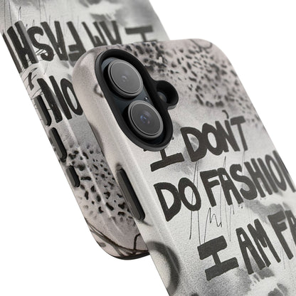 "i am fashion" airbrush iPhone case