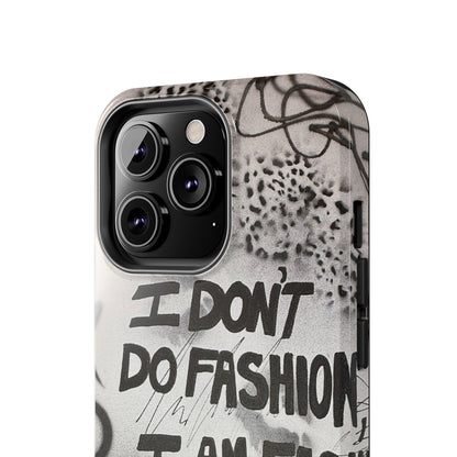 "i am fashion" airbrush iPhone case