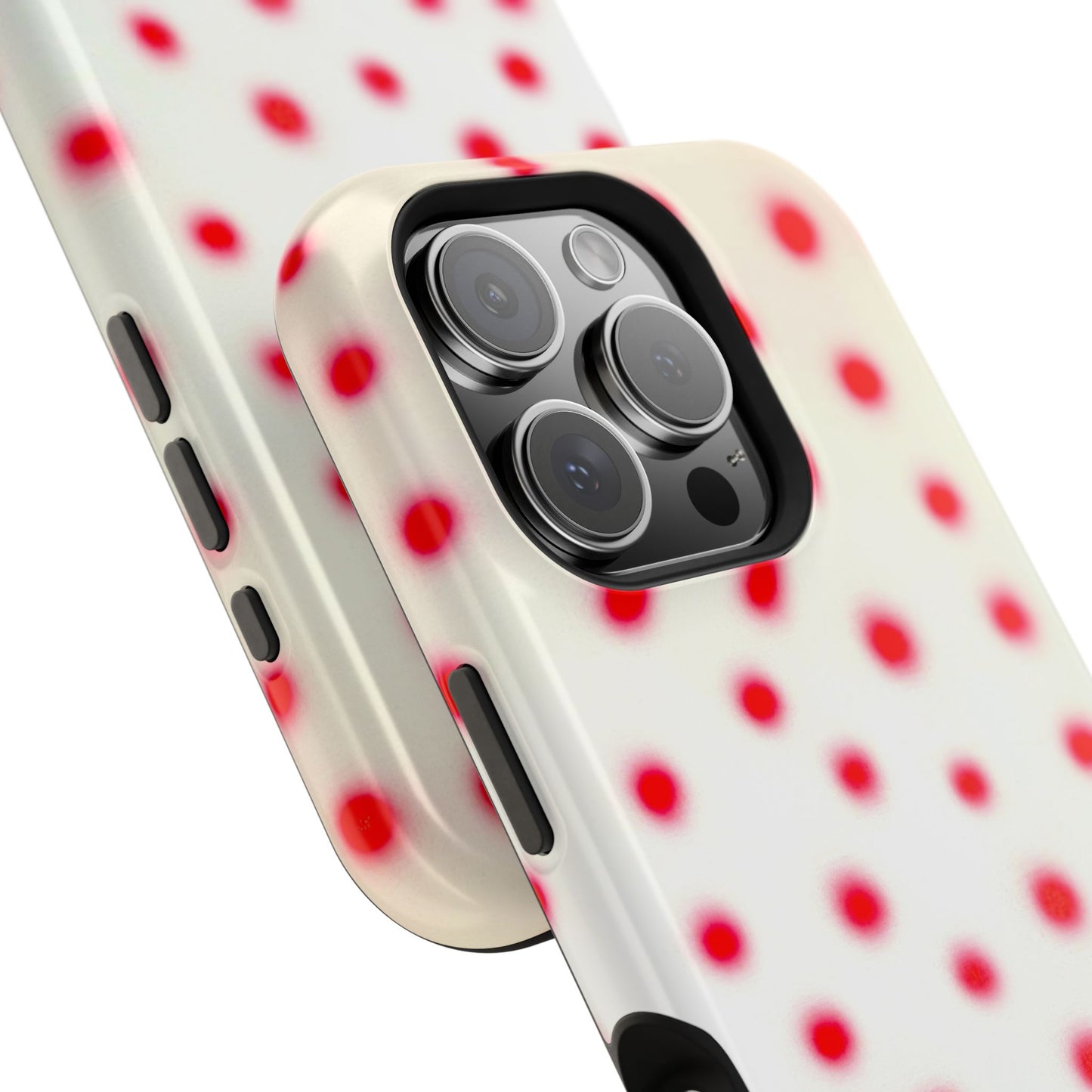 MagSafe "vanilla cherry polka dot" airbrush iPhone case