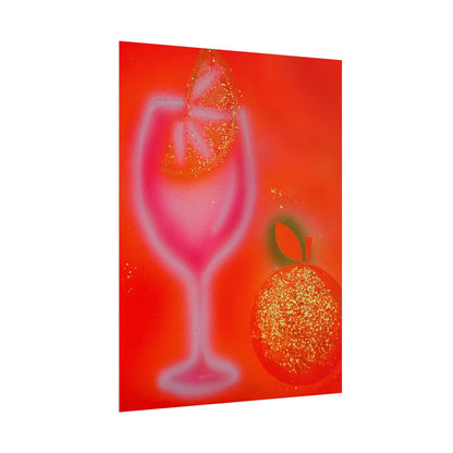 "aperol spritz" airbrush rolled print