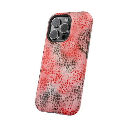 MagSafe "red cheetah" airbrush iPhone case