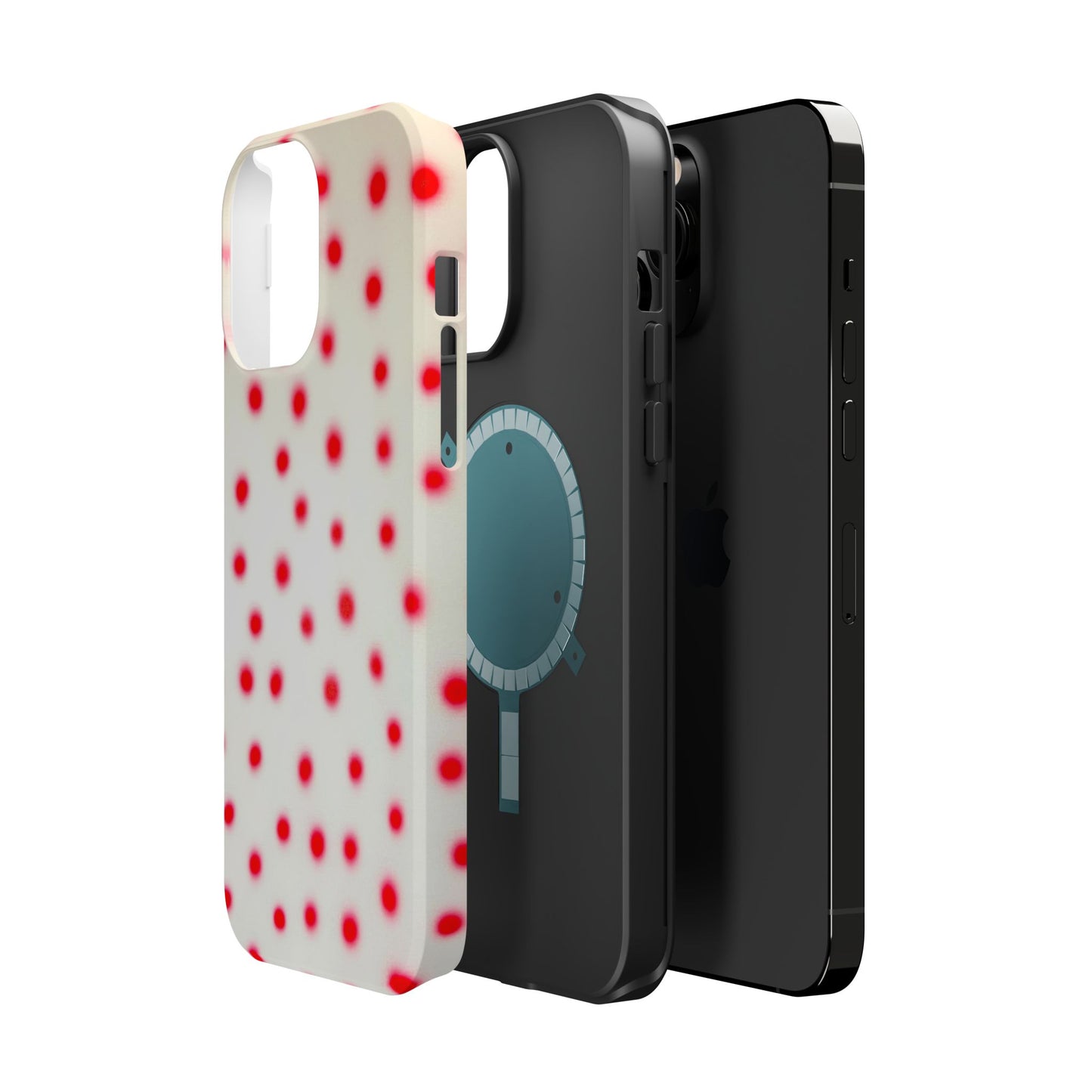 MagSafe "vanilla cherry polka dot" airbrush iPhone case