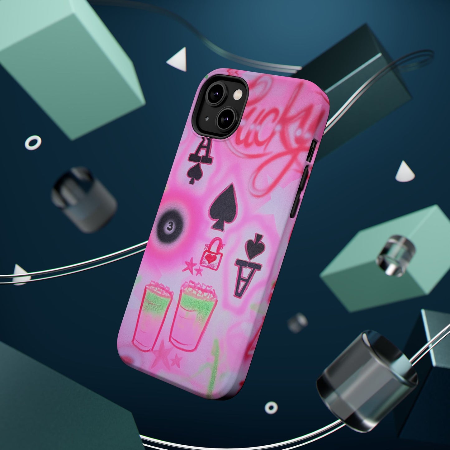 MagSafe "lucky ace" airbrush iPhone case