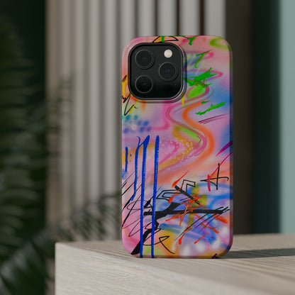 MagSafe "neon haze" airbrush iPhone case
