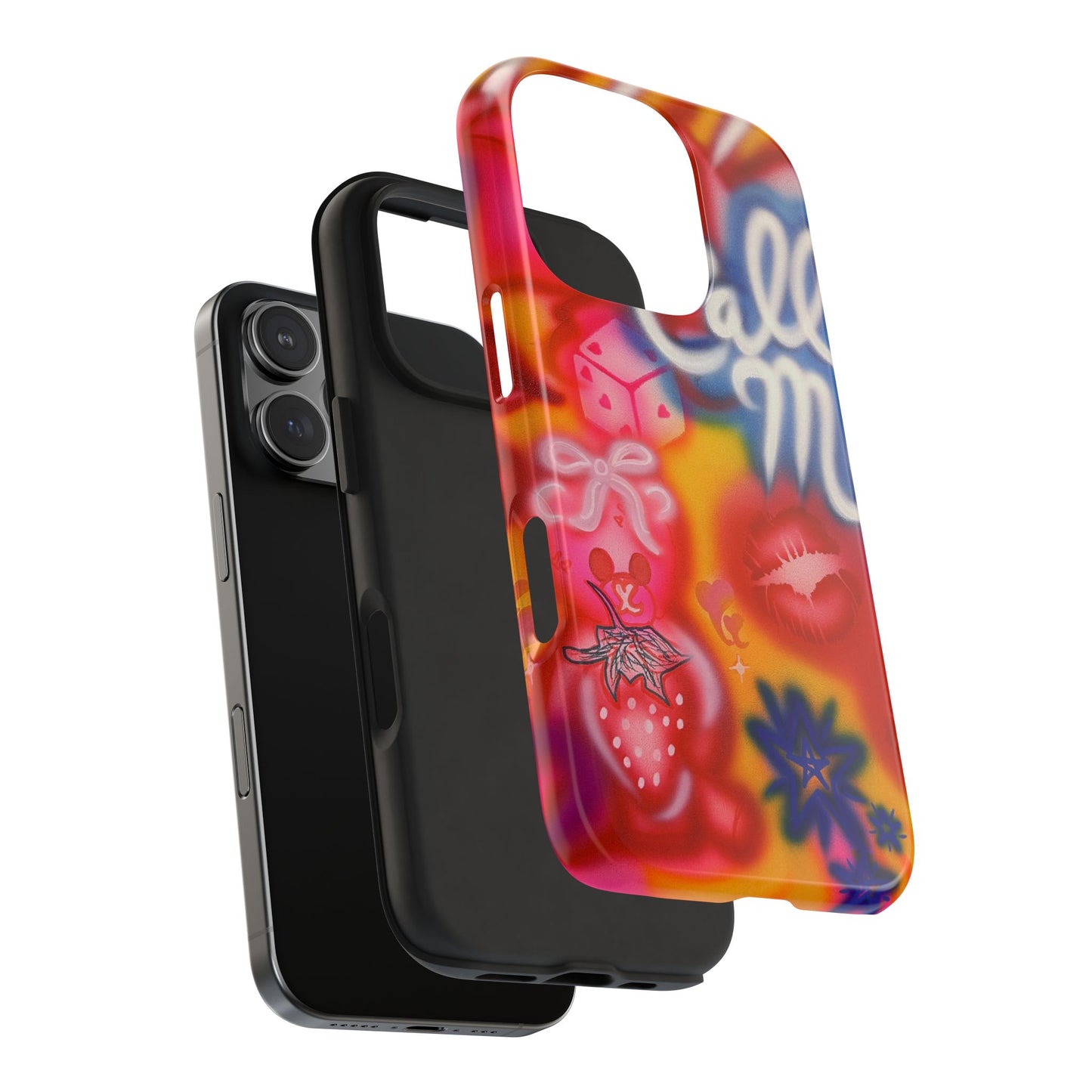 "CALL ME!" airbrush iPhone case