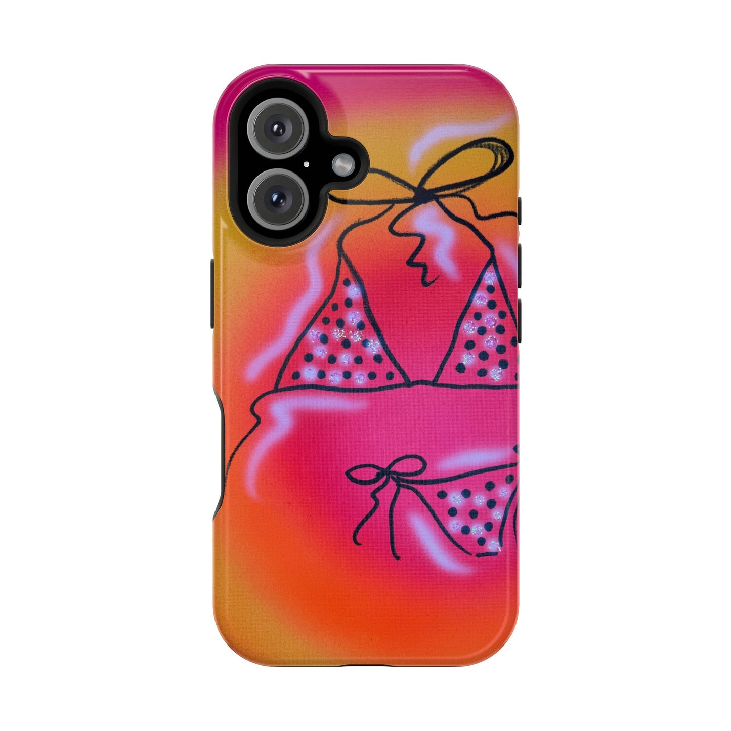 MagSafe "glitter bikini" airbrush iPhone case