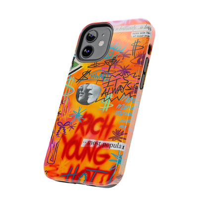 "young, rich, hot!" airbrush iPhone case