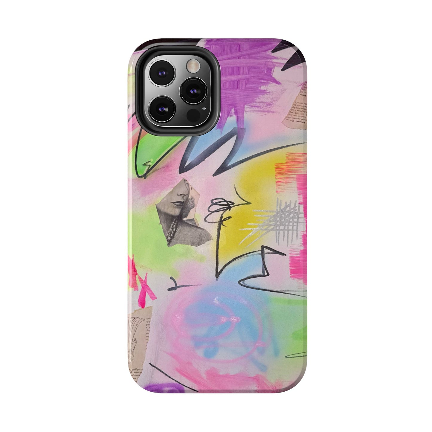 "pastel static" airbrush iPhone case