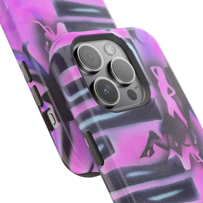 MagSafe "neon nights" airbrush iPhone case