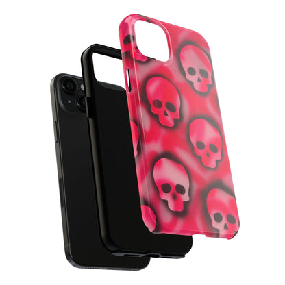 "pink skully" airbrush iPhone case