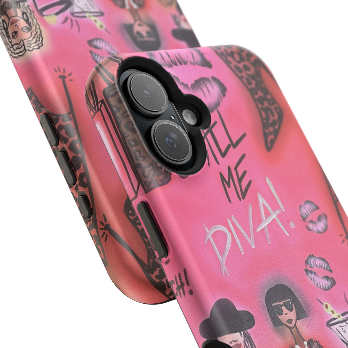 MagSafe "party diva" airbrush iPhone case