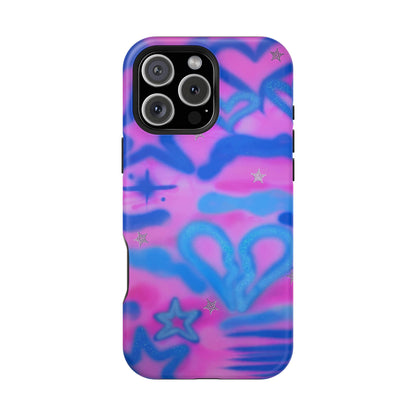 MagSafe "blue camo" airbrush iPhone case