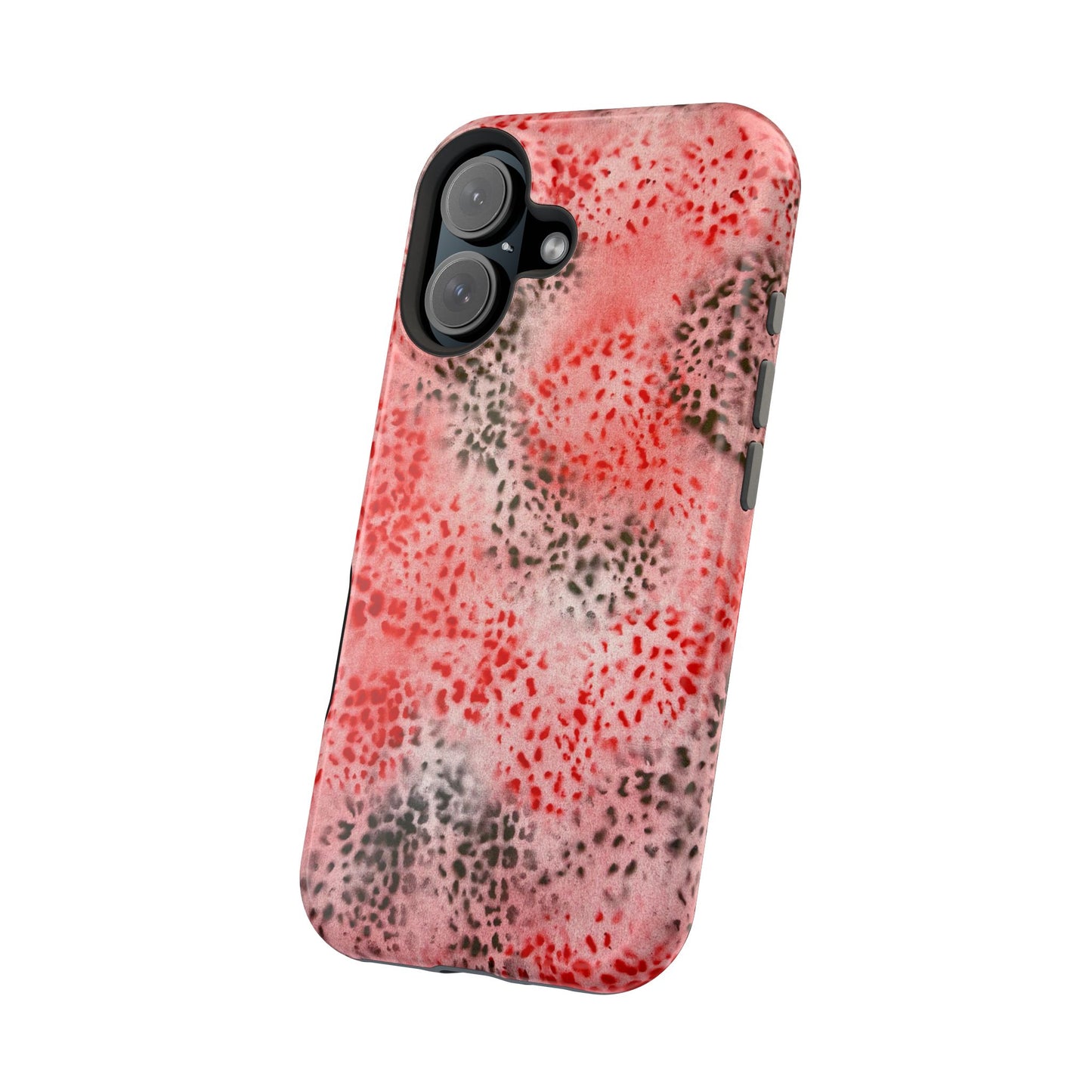 MagSafe "red cheetah" airbrush iPhone case