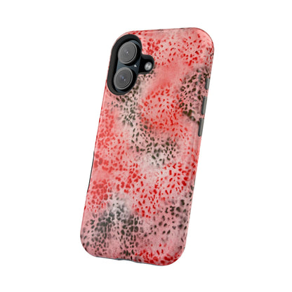 MagSafe "red cheetah" airbrush iPhone case