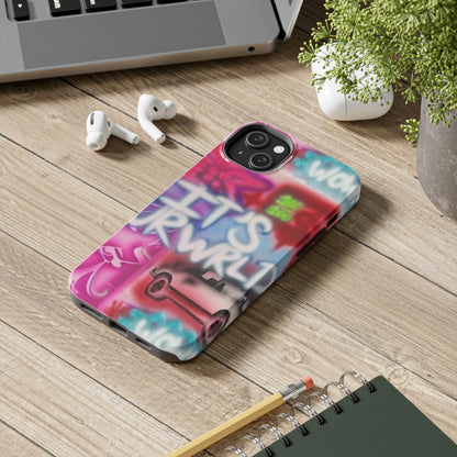 "it's ur WRLD" airbrush iPhone case