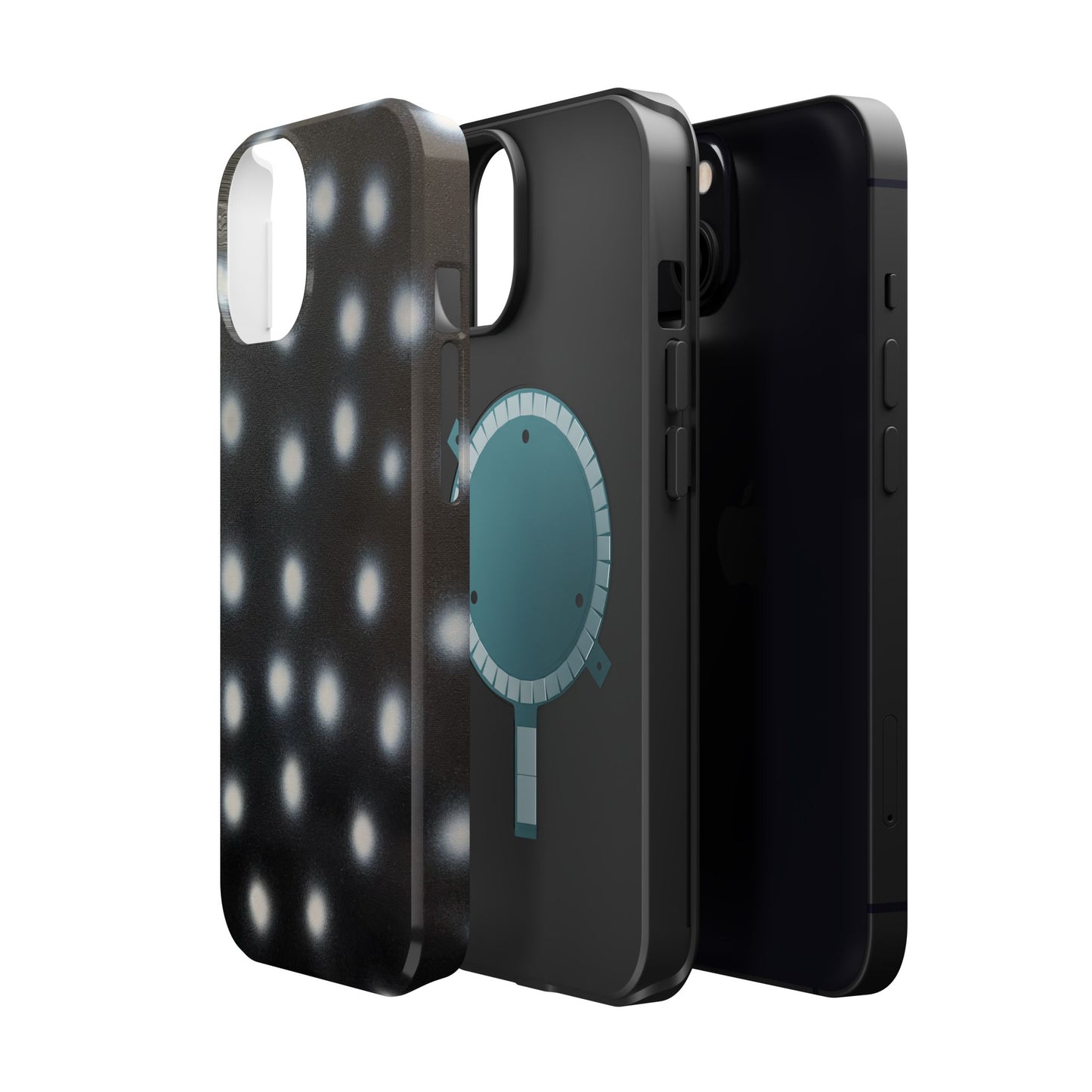 MagSafe "coconut noir polka dot" airbrush iPhone case