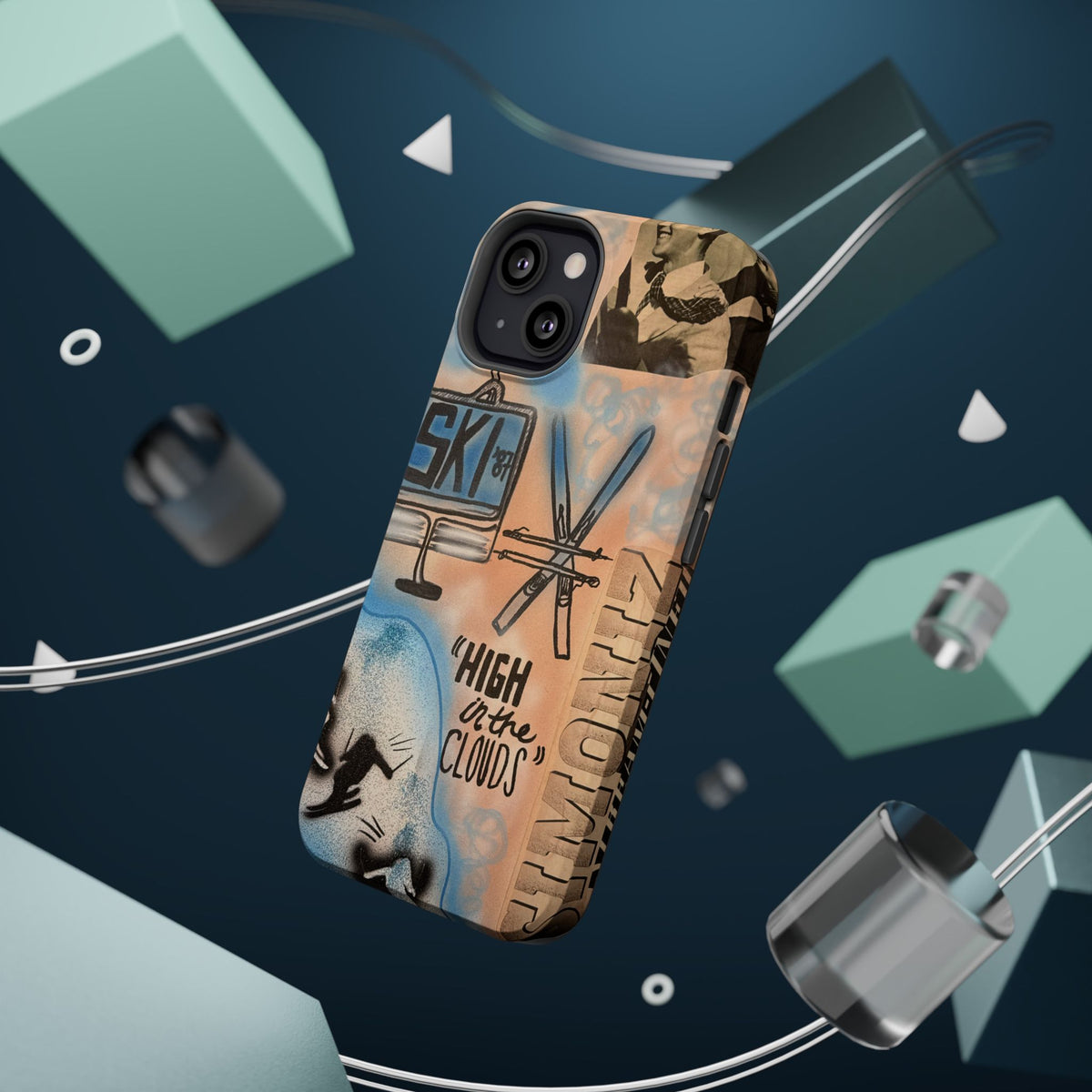MagSafe „high in the clouds“ Airbrush iPhone Hülle