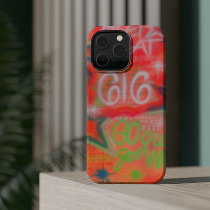 MagSafe custom @msualphaphi airbrush iPhone case
