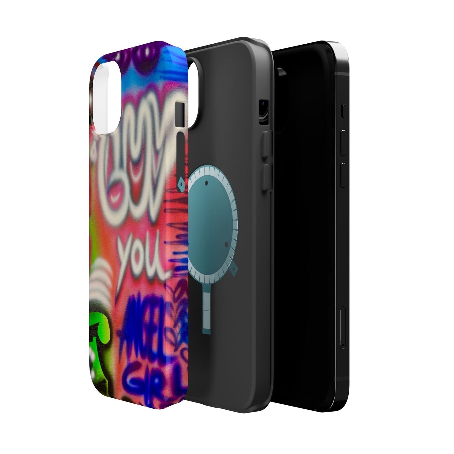 MagSafe "luv u angel girl" Airbrush iPhone Hülle