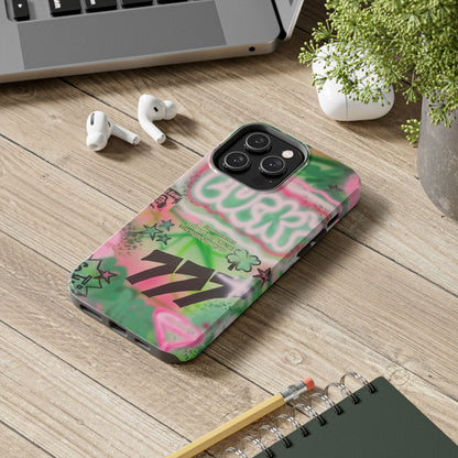 "so lucky" airbrush iPhone case