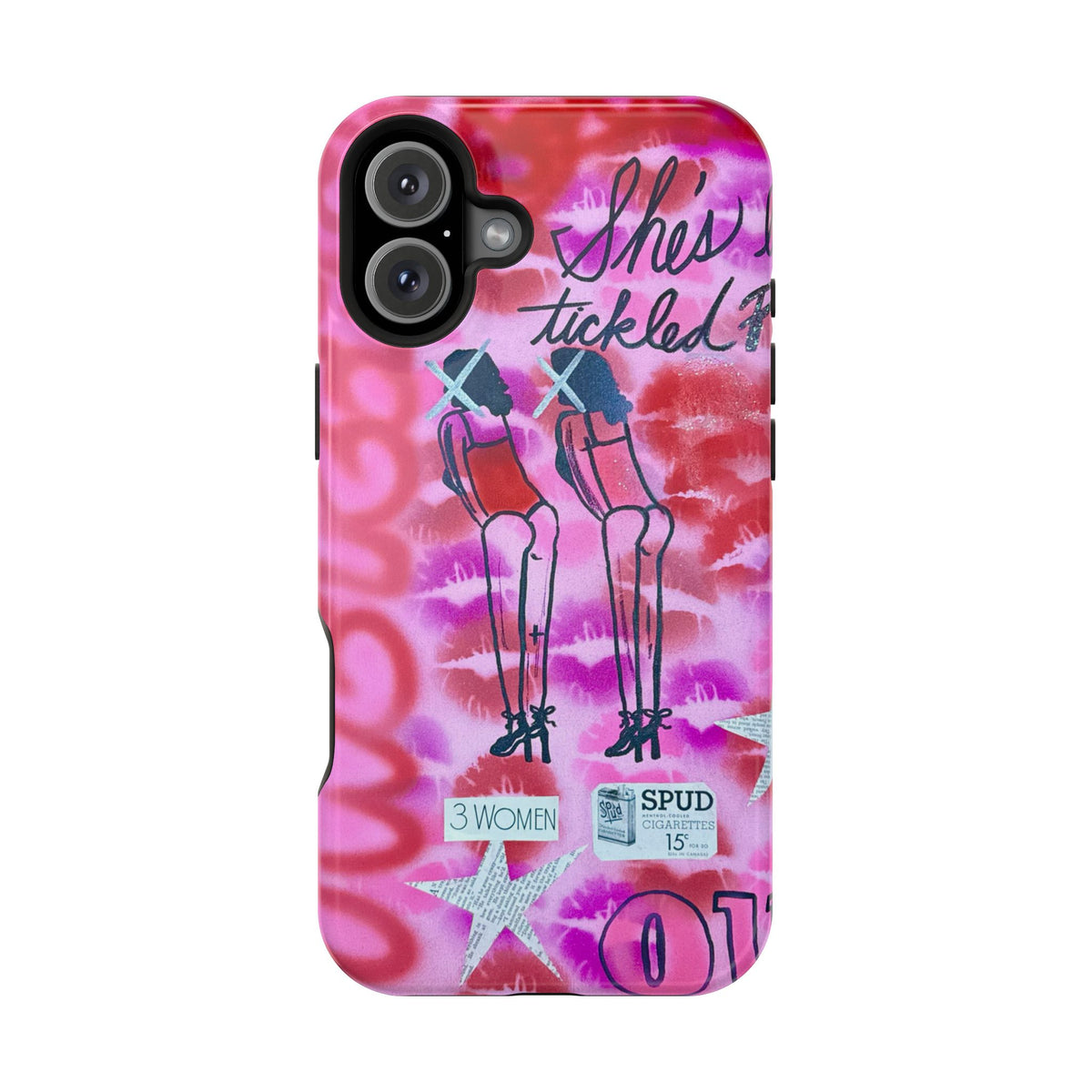 MagSafe "tickled pink" airbrush iPhone case