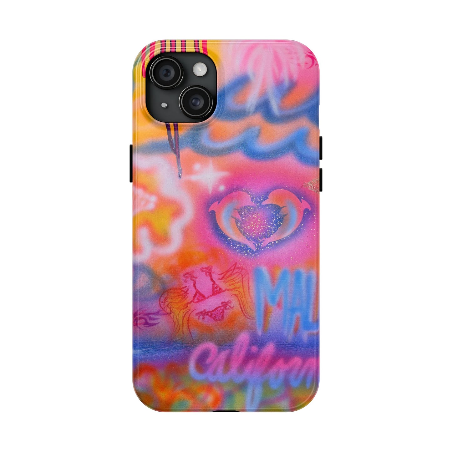 "mornings in malibu" airbrush iPhone case