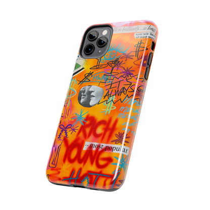"young, rich, hot!" airbrush iPhone case