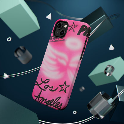 MagSafe "pinke Engelsflügel" Airbrush iPhone Hülle
