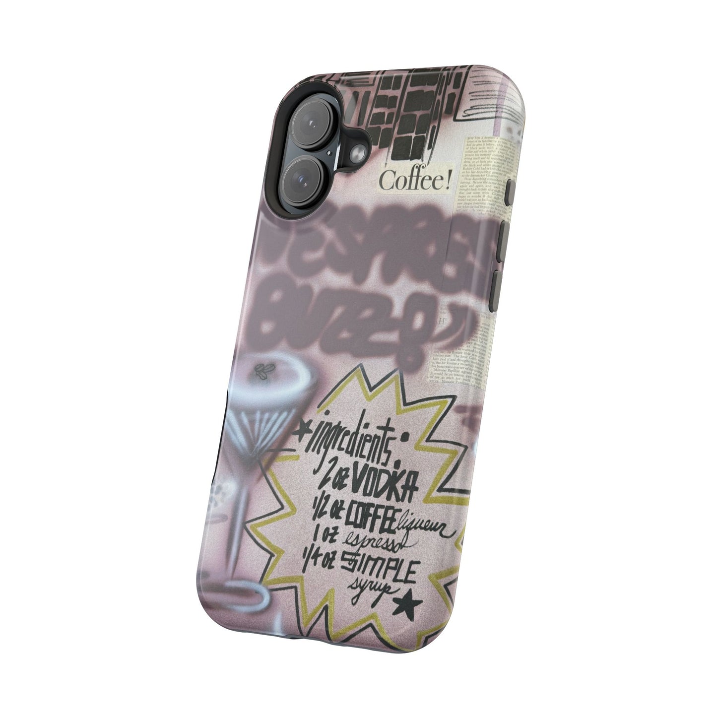MagSafe "espresso martini" airbrush iPhone case
