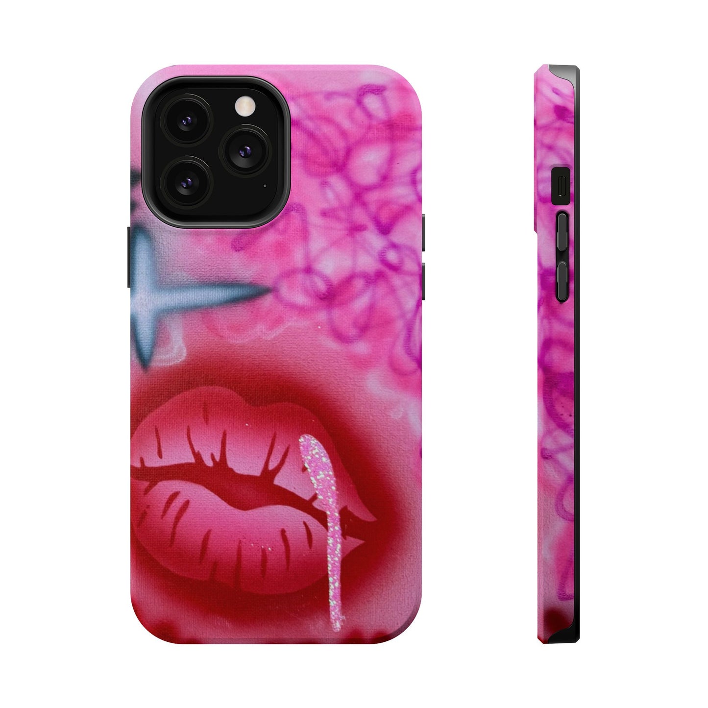 MagSafe limited edition "glitter aura" airbrush iPhone case