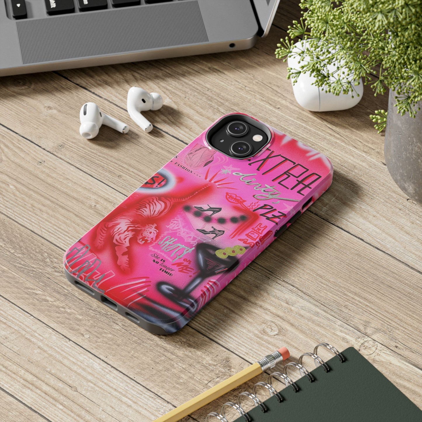 "extra dirty, plz!" airbrush iPhone case