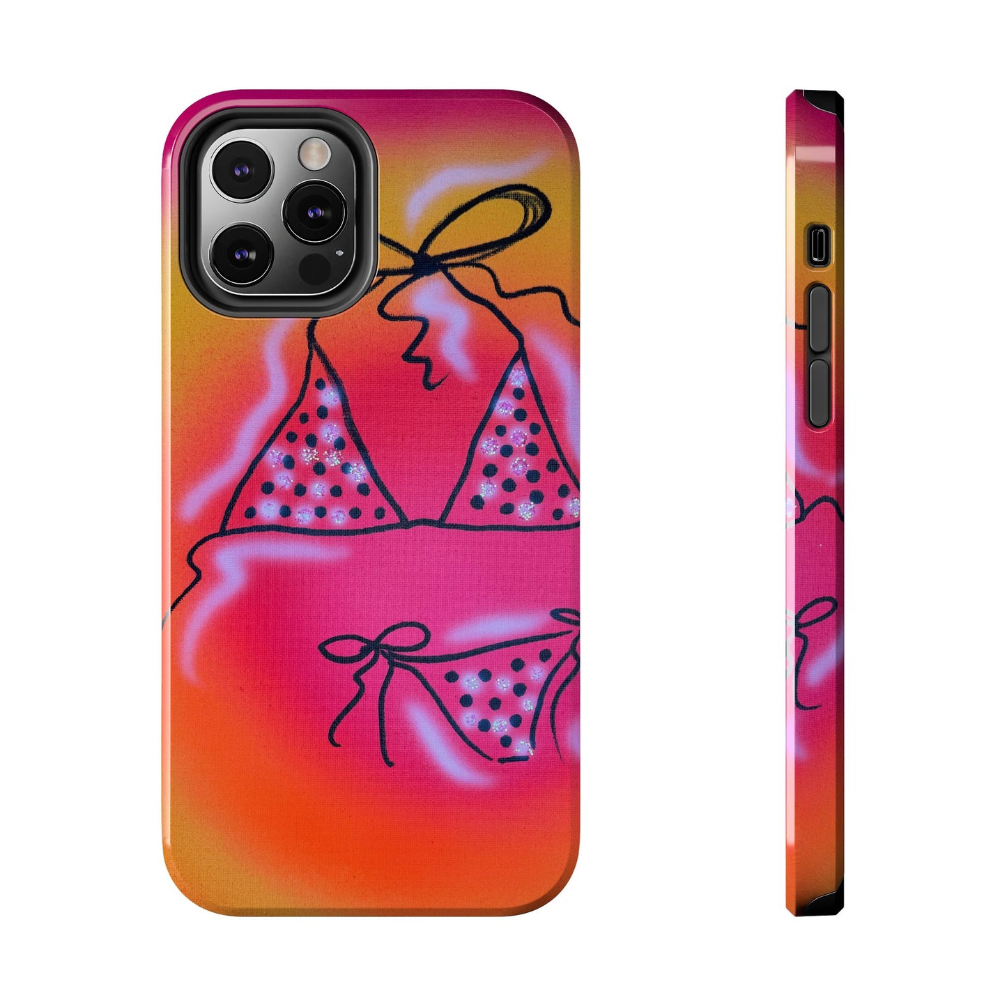 "glitter bikini" airbrush iPhone case