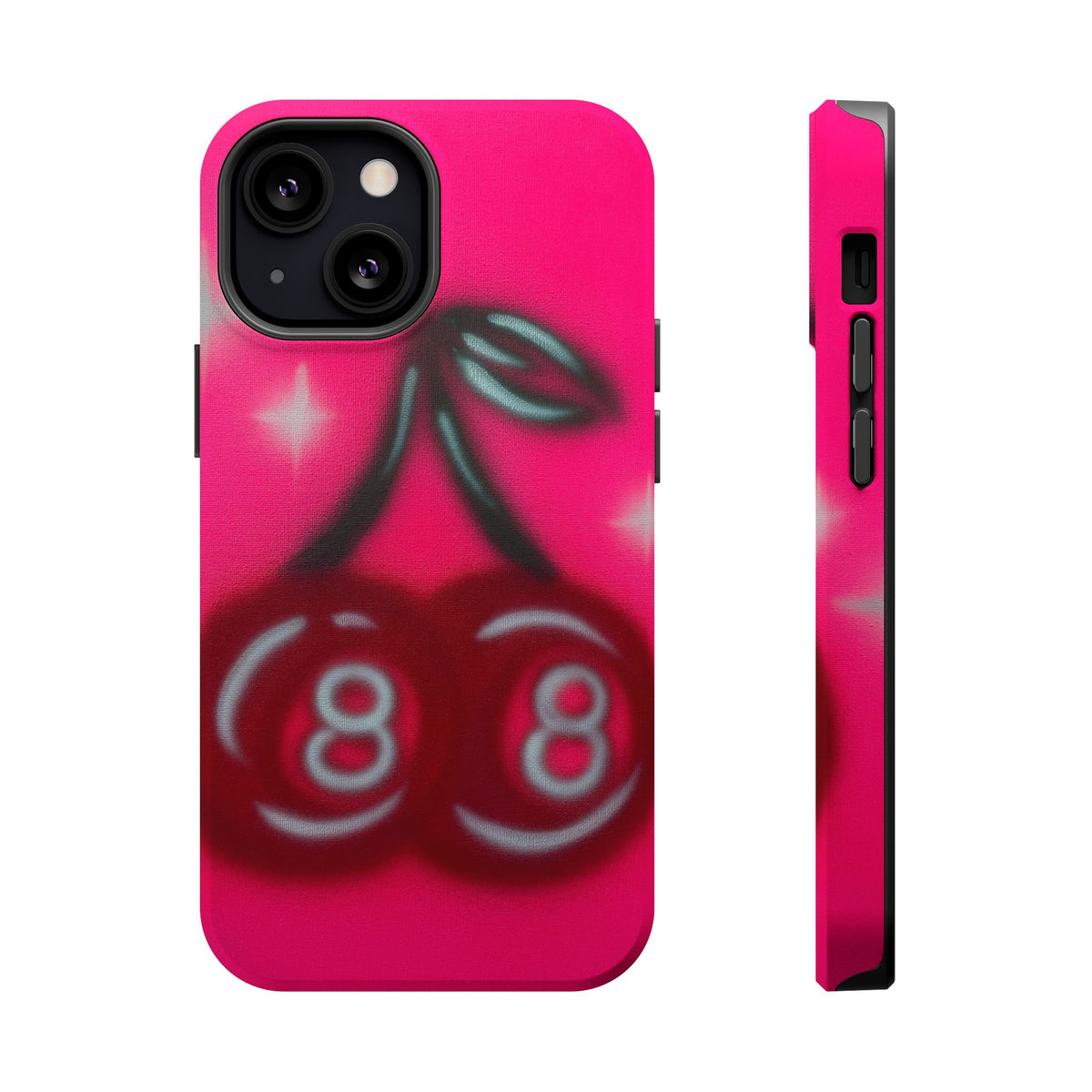 MagSafe "cherry 8ball" airbrush iPhone case