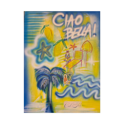 "ciao bella" airbrush rolled print