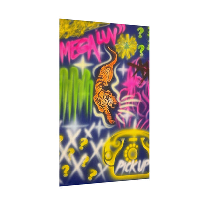 "mega luv" airbrush rolled print