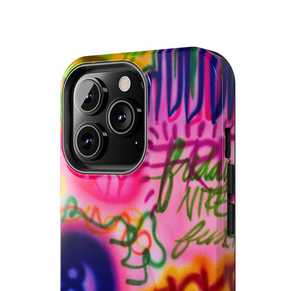 "colorful chaos" airbrush iPhone case
