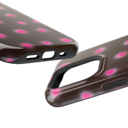 MagSafe "cherry mocha polka dot" airbrush iPhone case