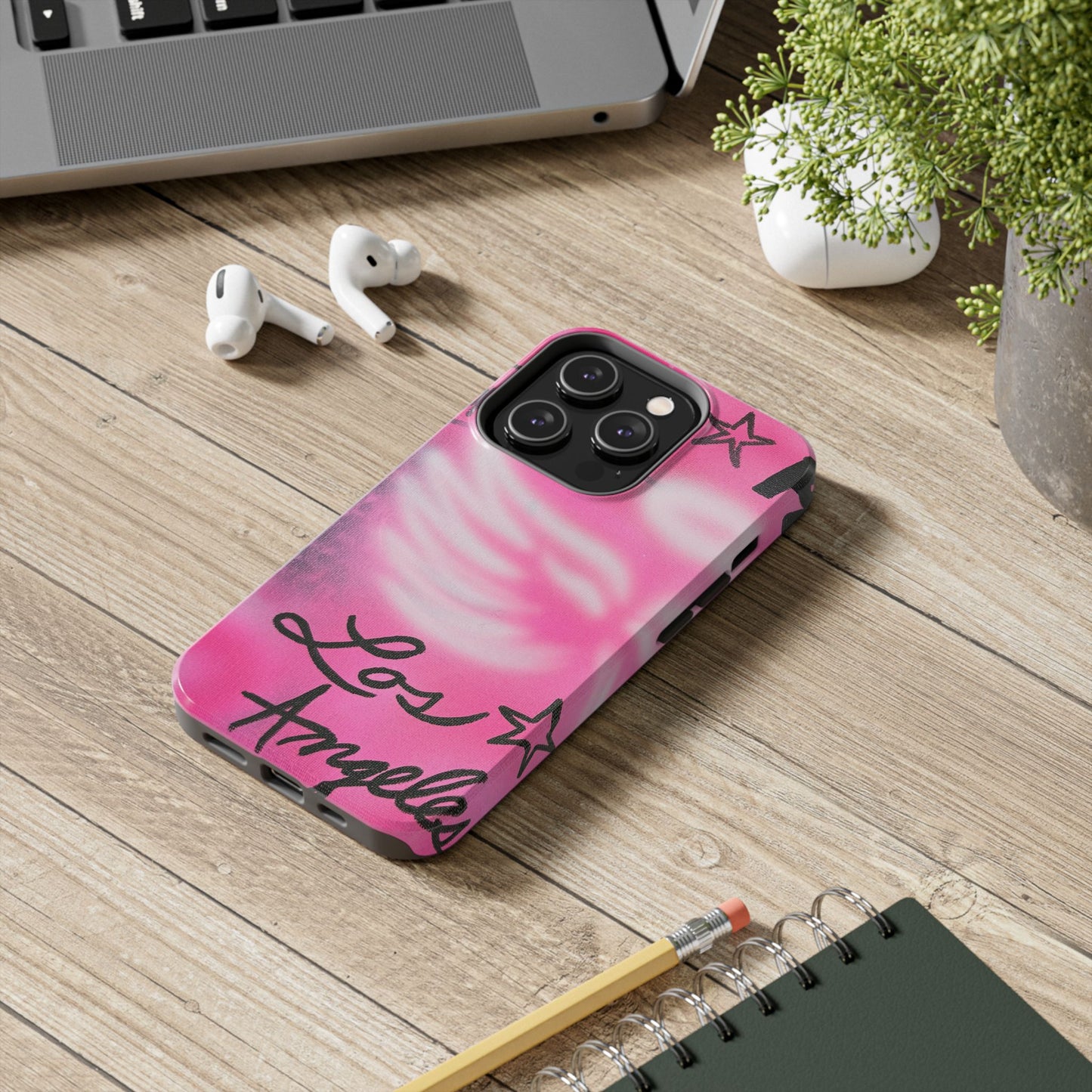 "pink angel wings" airbrush iPhone case