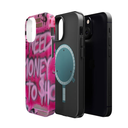 MagSafe "need $$ to shop" airbrush iPhone case