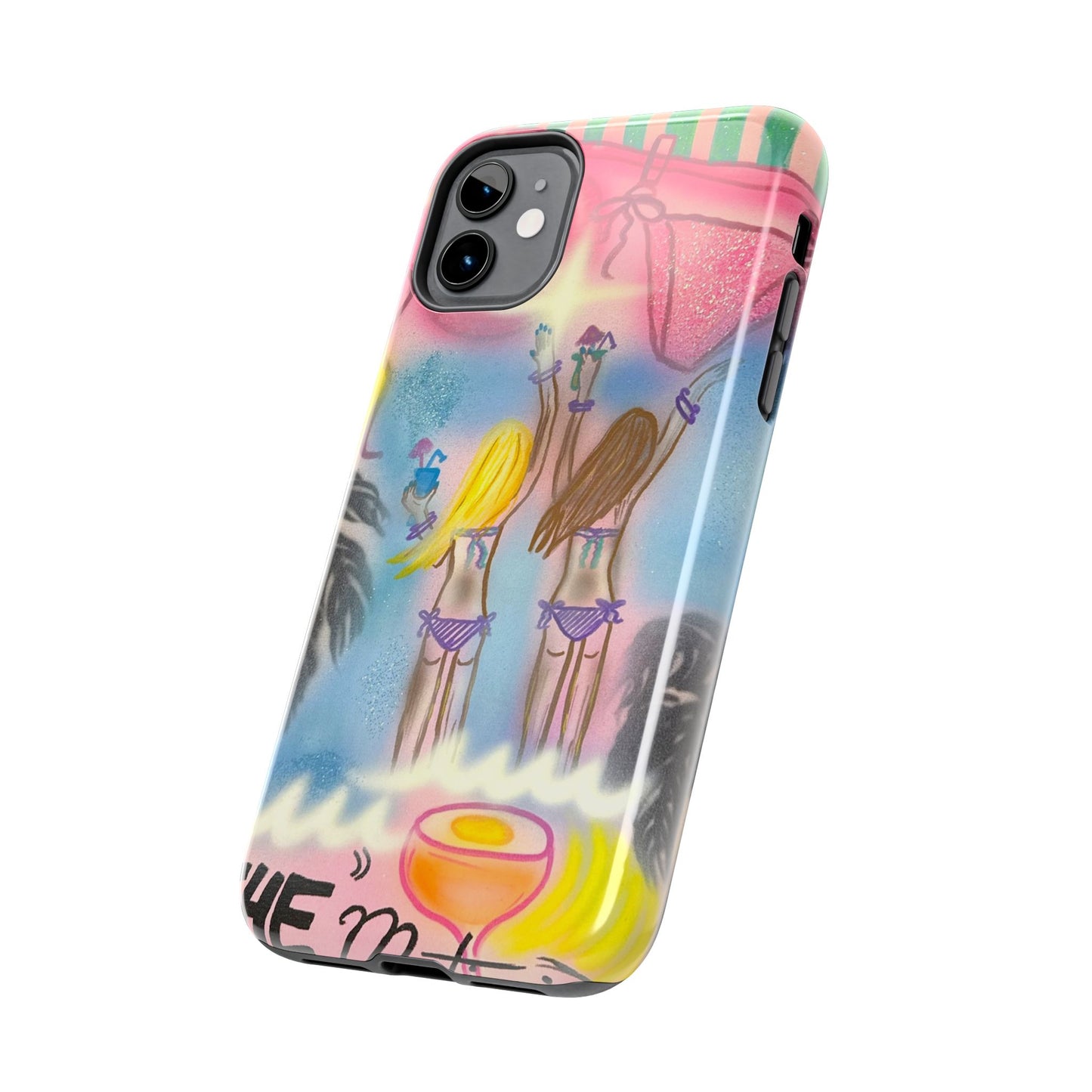 "kinis & tinis" airbrush iPhone case